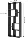 Homfa Bookcase,TV Stand 8-Cube Bookshelf, Free Standing Display Shelves for Books Plants Photo Souvenirs Decor Furniture in Living Room Bedroom Reading Room Library, 63 x 23.6 x 9.4 Inches Black
