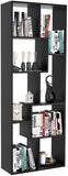 Homfa Bookcase,TV Stand 8-Cube Bookshelf, Free Standing Display Shelves for Books Plants Photo Souvenirs Decor Furniture in Living Room Bedroom Reading Room Library, 63 x 23.6 x 9.4 Inches Black