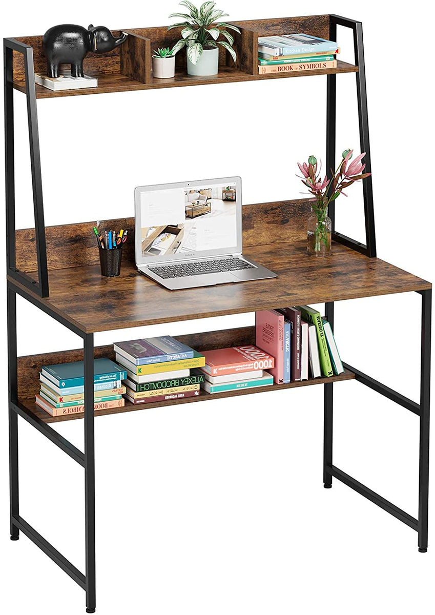 Homfa Computer Desk with Hutch and Bookshelf 39 Inches Writing Study D –  homfafurniture