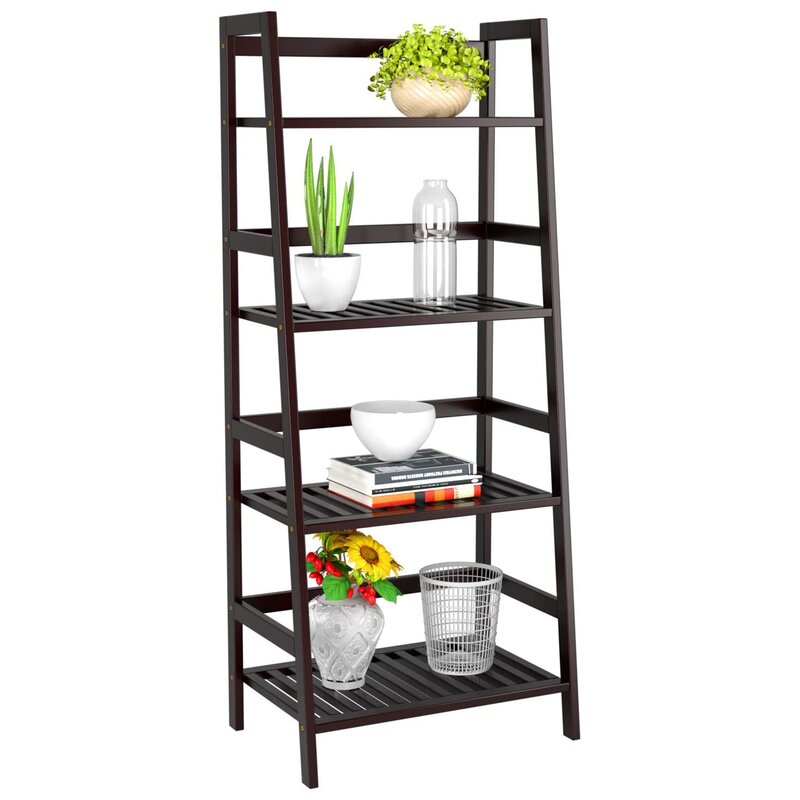 Homfa bamboo 4 shelf bookcase new arrivals