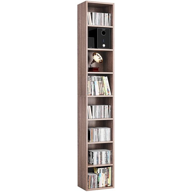 Homfa 8-Tier Wood Bookcase, 71'' Tall Storage Cube Organizer with