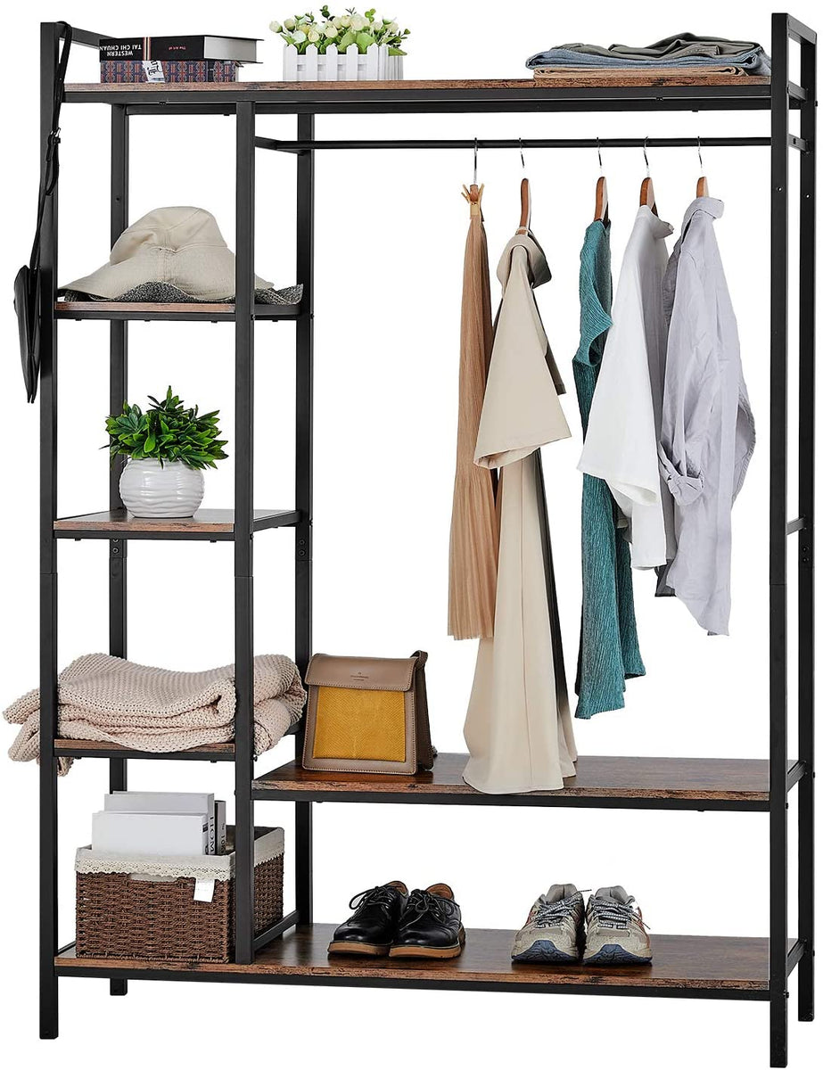 Homfa Clothes Rack 47.24 Wardrobe Closet Freestanding Garment Rack