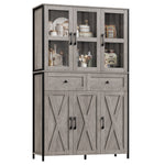 Homfa 6 Doors 2 Drawers Kitchen Storage Cabinet,Gray