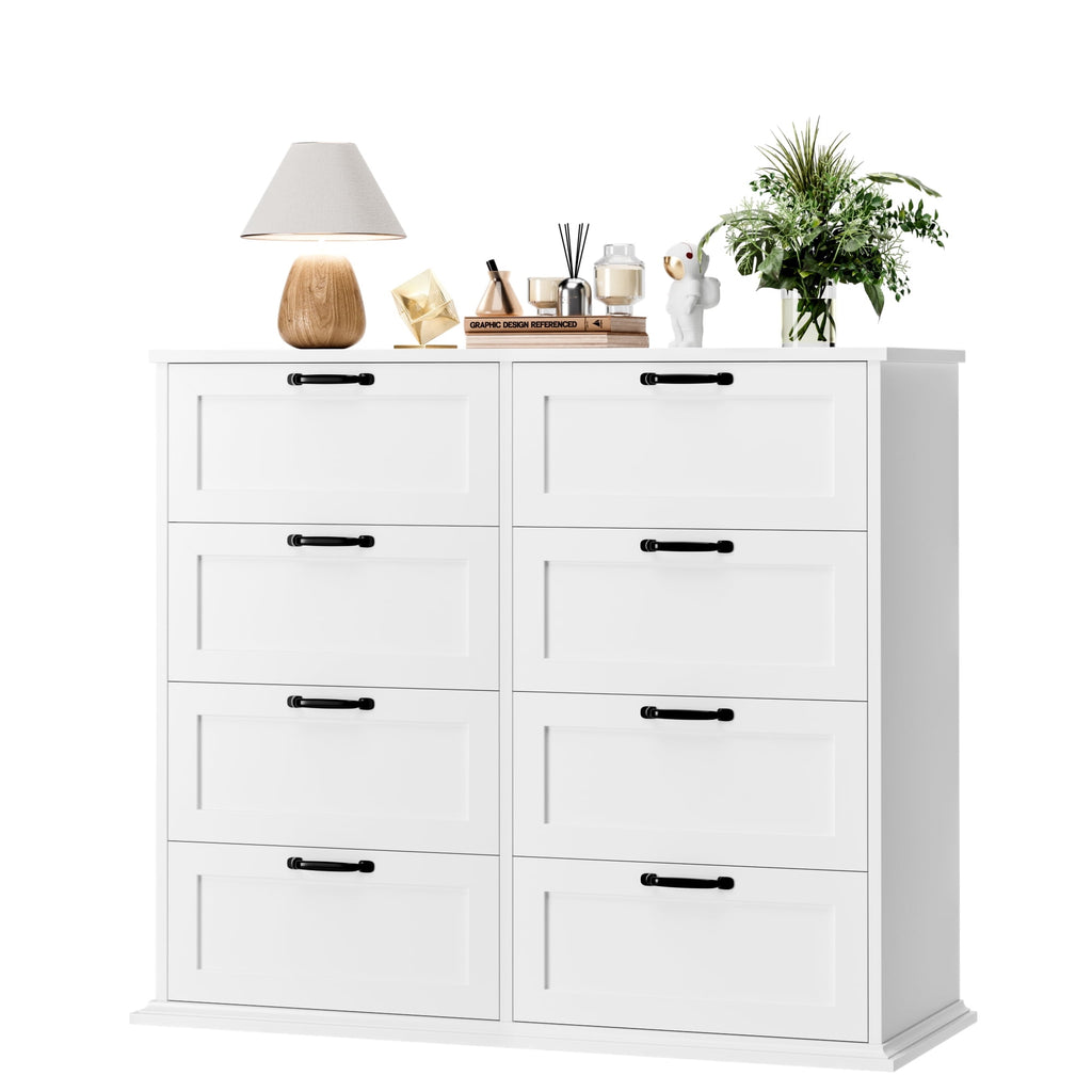 white horizontal dresser Hudson 6 Drawer Double Babyletto Cobalt/Honey and hardware for an effortless setup Homfa Horizontal 8 Drawer Dresser,