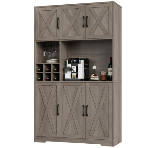 Homfa 6 Doors Kitchen Pantry Buffet