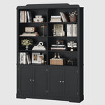 Homfa 73'' Double Wide 6-Tier 4 Doors Bookcase