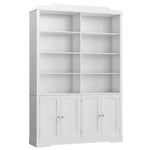 Homfa 73'' Double Wide 6-Tier 4 Doors Bookcase