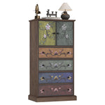 Homfa Accent Cabinet with 4 Drawer, Boho Bedroom Dresser Chest Storage Cabinet for Living Room Entryway