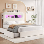 Homfa Full Size LED Bed Frame