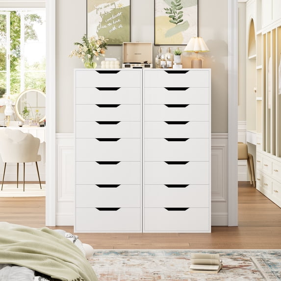 Homfa Tall White Dressers Set of 2, 8 Drawer Bedroom Dresser for Small – myhomfa Homfa Tall White Dressers Set of 2, 8 Drawer Bedroom Dresser for Small – myhomfa