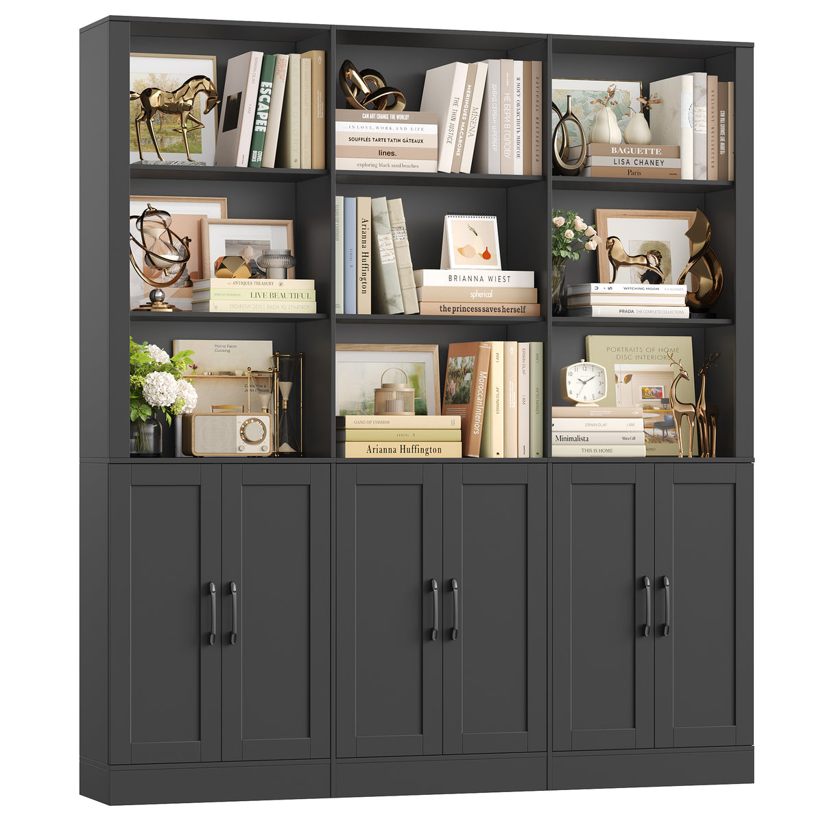 Homfa 6 Doors 9 Cube Bookcase, Black – myhomfa