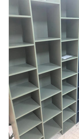 Homfa 21-Cube Bookcase, 71¡¯¡¯ Tall Wooden Bookshelves with Adjustable Shelves, Triple Wide CD Display Storage Organizer Shelf for Home Office, Green