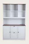 Homfa 71¡å Tall Bookcases with 2 Storage Drawers and Charge Station, 3 Tier Bookshelf with Adjustable File Storage Cabinet for Living Room Home Office, White