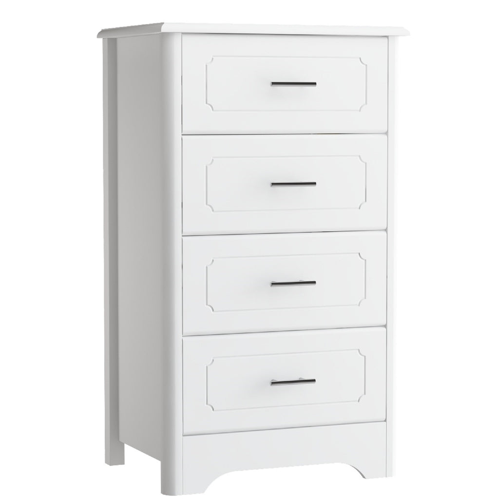 Homfa 4 Drawers Dresser with Metal Handle, Nightstand Sofa Table for B myhomfa Homfa 4 Drawers Dresser with Metal Handle, Nightstand Sofa Table for B myhomfa