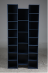 Homfa 21-Cube Bookcase, 71¡¯¡¯ Tall Wooden Bookshelves with Adjustable Shelves, Triple Wide CD Display Storage Organizer Shelf for Home Office, Blue