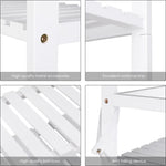 Homfa 23.6'' W x 63.4'' H x 10.2'' D Solid Wood Free-Standing Bathroom Shelves