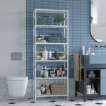 Homfa 23.6'' W x 63.4'' H x 10.2'' D Solid Wood Free-Standing Bathroom Shelves