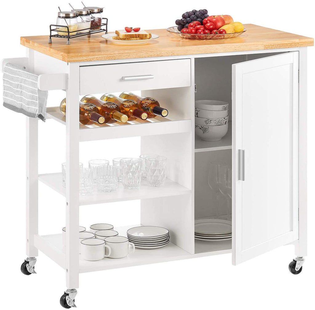 Homfa 3-Drawer Kitchen Storage Cabinet, 76.6'' Tall Cabinet with Clear