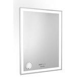 Homfa 3-Mode LED Bathroom Mirror Lighted Makeup Mirror Vanity Anti-Fog Time Displaying