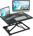 Standing Desk Riser Height Adjustable, 25.6 x18.5 inch Sit to Stand Up Desk with Touch Button,Black