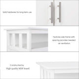Homfa Double Door Lockers Kitchen Sideboard Dining Buffet Server Storage Cabinet Cupboard with Shelf & Doors, White