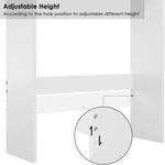 Homfa Over-The-Toilet Storage Cabinet, 2-Doors Bathroom Organizer with 4 Shelves, Space-Saving Toilet Storage Rack - 24.8 x 7.9 x 76.8 inches, White