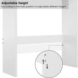 Homfa Over-The-Toilet Storage Cabinet, 2-Doors Bathroom Organizer with 4 Shelves, Space-Saving Toilet Storage Rack - 24.8 x 7.9 x 76.8 inches, White