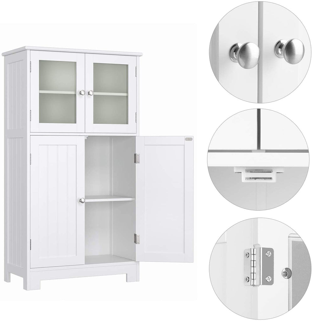 Homall Wooden Bathroom Cabinet, Freestanding Storage Cabinet with 4 Drawers  and 1 Cupboard, Side Storage Organizer Cabinet for Bathroom, Entryway, Home  and Kitchen (White) 