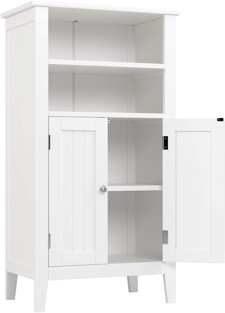 Homfa Bathroom Floor Cabinet Wooden Storage Organizer with Double