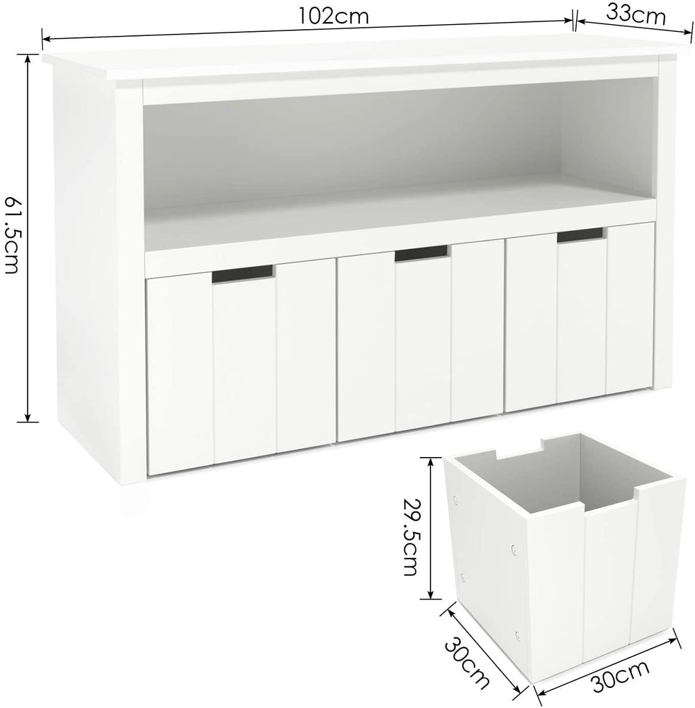 Homfa Kids Toy Storage Cabinet, Toddler's Room Chest Cabinet 3