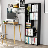 Homfa Bookcase,TV Stand 8-Cube Bookshelf, Free Standing Display Shelves for Books Plants Photo Souvenirs Decor Furniture in Living Room Bedroom Reading Room Library, 63 x 23.6 x 9.4 Inches Black