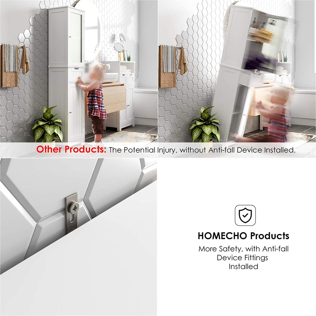 Homfa Bathroom Floor Cabinet, Large Bathroom Storage Cabinet with Door –  homfafurniture