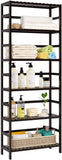 Homfa Bamboo Shelf 6 Tier, 63.4 Inches Height Free Standing Bookshelf Plant Flower Stand Rack Bathroom Storage Tower, Multipurpose Utility Organizer Shelf, Vintage