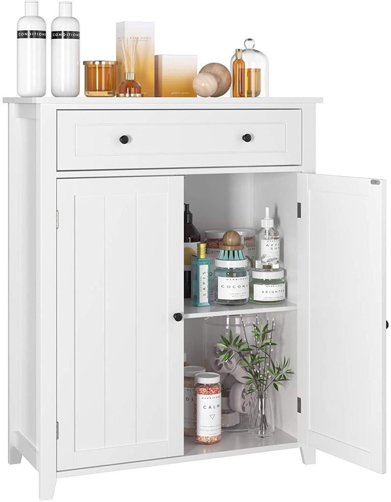 Homfa Over-the-Toilet Storage Cabinet with 2 Side Doors, Freestanding