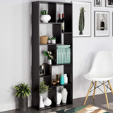 Homfa Bookcase,TV Stand 8-Cube Bookshelf, Free Standing Display Shelves for Books Plants Photo Souvenirs Decor Furniture in Living Room Bedroom Reading Room Library, 63 x 23.6 x 9.4 Inches Black