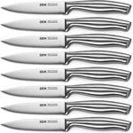 Homfa Steak Knives, Premium Stainless Steak Knives Set of 8, Super Sharp Serrated Steak Knife with Gift Box
