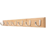 Homfa Coat Racks Wall Mounted, Bamboo Base Coat Hooks with 7 Hook, Wall Hanger Hooks in Entryway, Bathroom 29.1inch