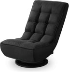 Homfa Floor Gaming Chair, 4-Position Adjustable Gaming Floor Chair, 360 Degree Swivel Floor Chair, 330lb Support, Comfortable Folding Floor Chair, Black