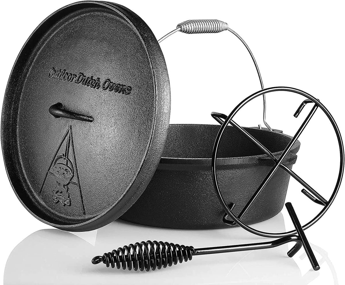 Dutch Oven, 4.2 Quart Cast Iron Dutch Oven, PreSeasoned Cast Iron Dut