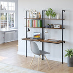 Homfa 71.7'' H x 29.9'' W Iron Ladder Bookcase