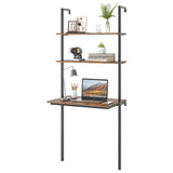 Homfa 71.7'' H x 29.9'' W Iron Ladder Bookcase