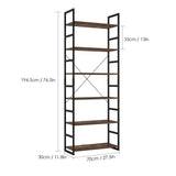Homfa 76.5'' H x 27.5'' W Wire/Metal Storage Rack Bookcase