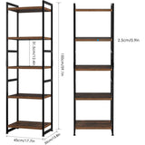 Homfa 59.10'' H x 17.7'' W Wire/Metal Storage Rack Bookcase