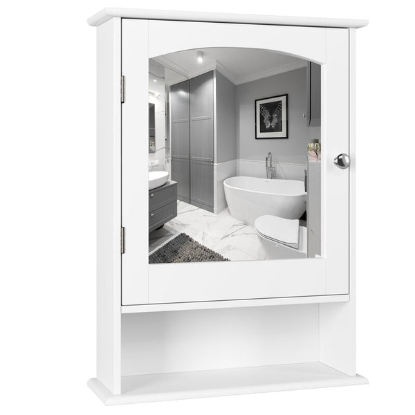 Homfa Bathroom Wall Mirror Cabinet with Double Doors and Adjustable Sh –  homfafurniture