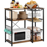 35.37'' Iron Standard Baker's Rack with Microwave Compatibility
