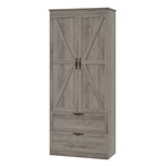 Homfa 70.3" Tall Bookcase with Drawers & Doors, Storage Cabinet with Adjustable Shelf for Living Room Home Office, Wash Gray Finish