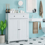 Homfa 31.5'' W x 39.4'' H x 13.8'' D Free-Standing Bathroom Cabinet