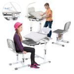 Children Study 27.56in W Art Desk and Chair Set