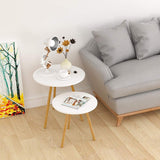 Homfa Nesting Coffee End Tables Modern Decor Round Side Table For Home/Office Balcony