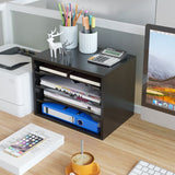 Homfa Wooden Desk File Sorter Organizer All-Purpose Document Letter Mail Tray Sorter